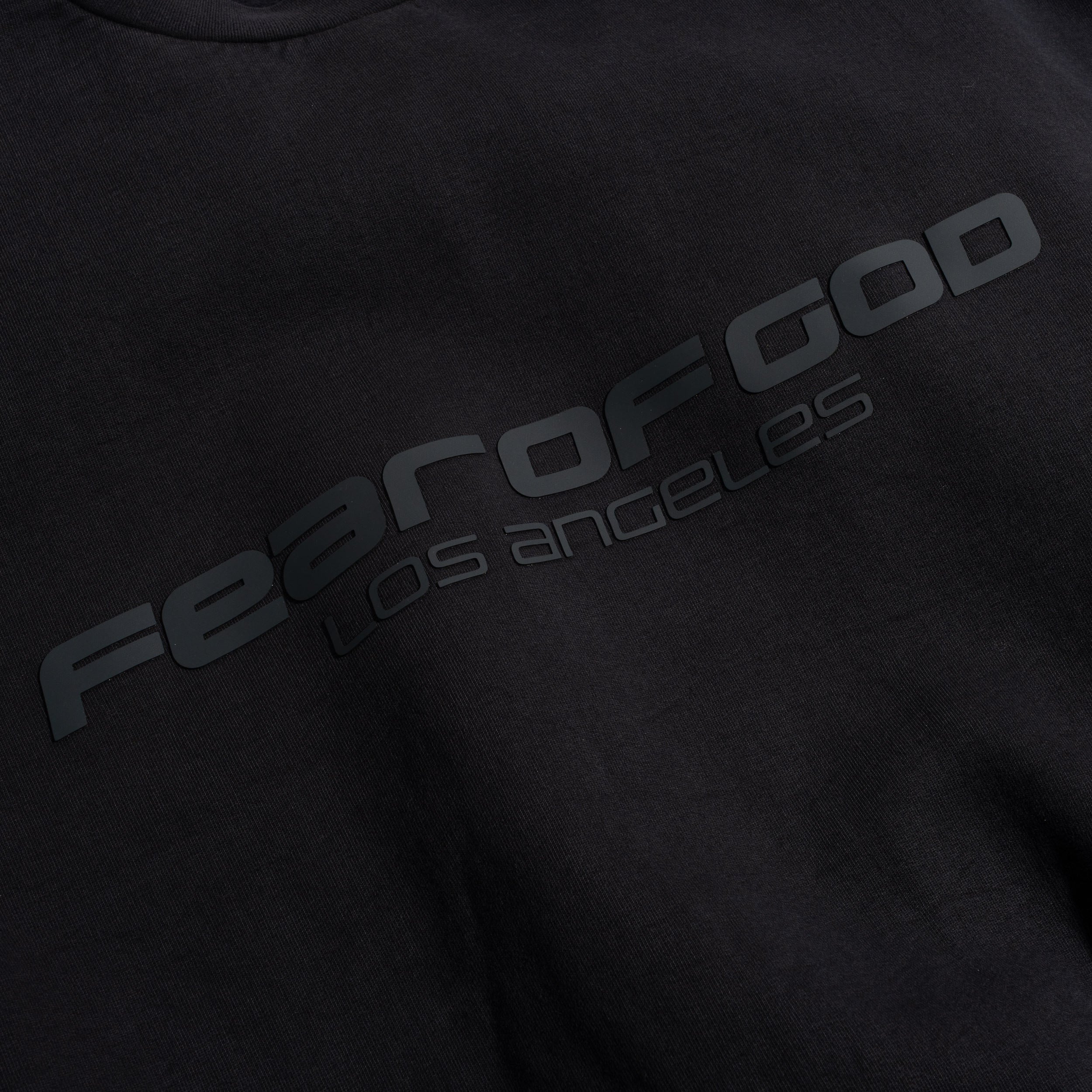 Cropped Relaxed Sweatshirt LA Vintage Black 192HO256893F