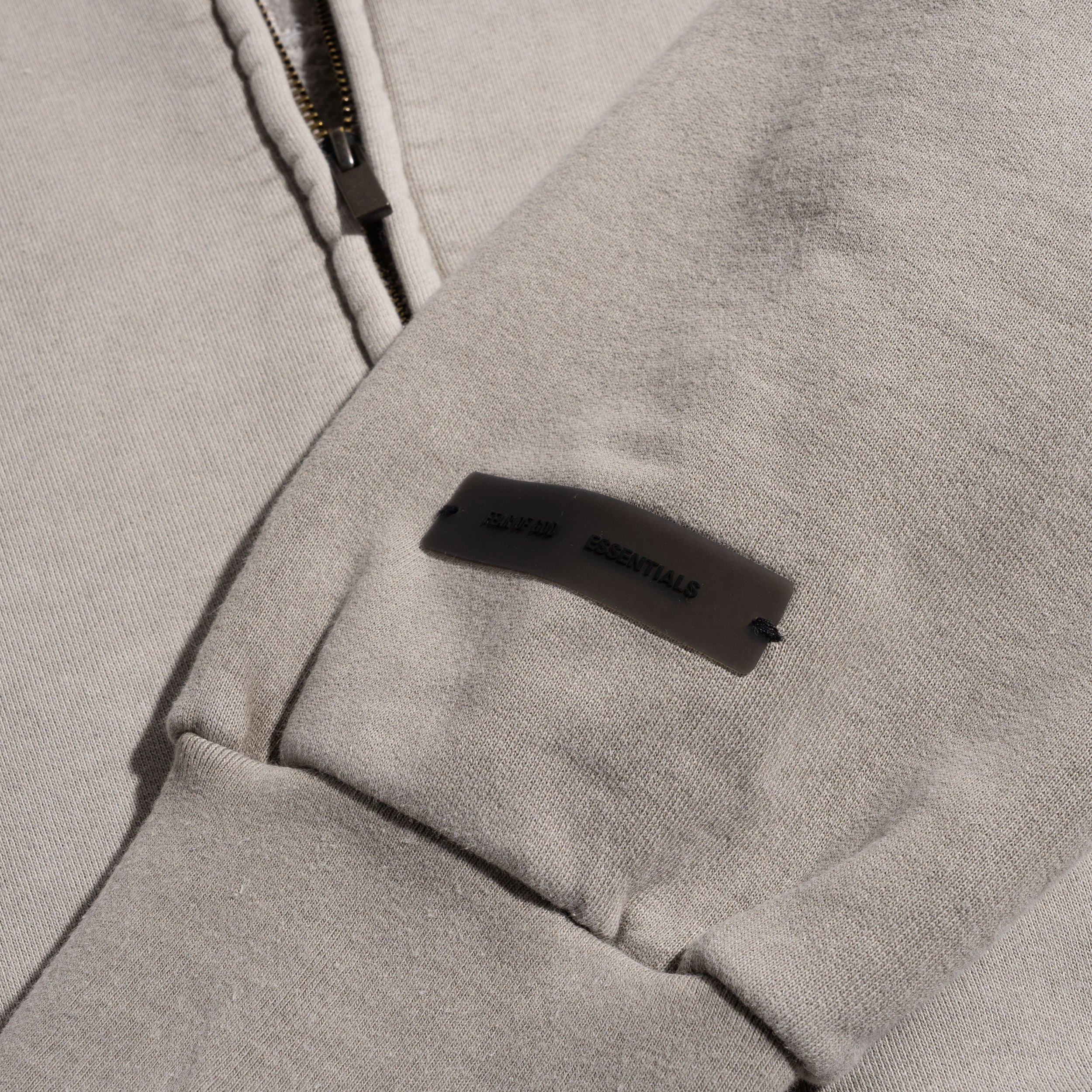 Embroidered Classic Zip Hoodie Smoke Grey 192HO254781F