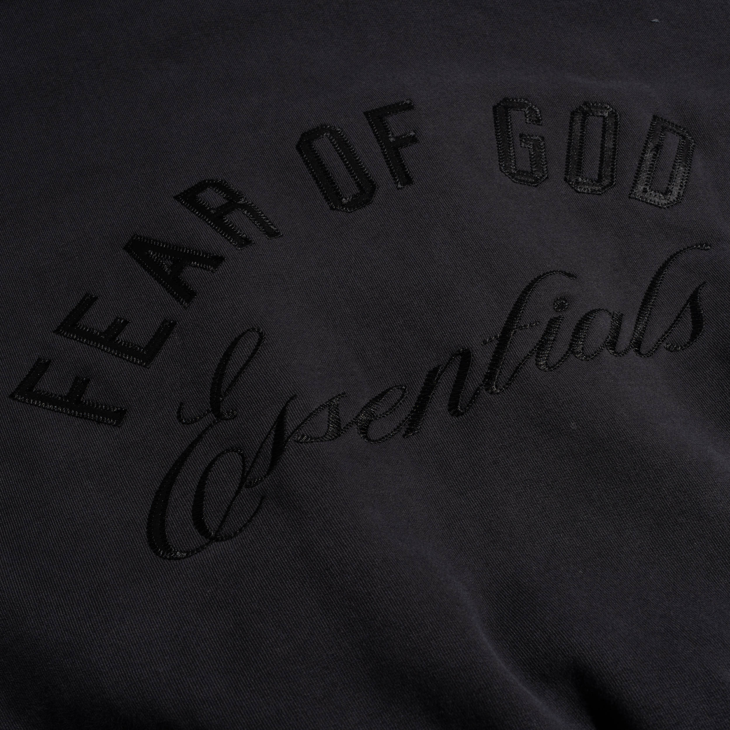 Embroidered Classic Zip Hoodie Vintage Black 192HO254782F