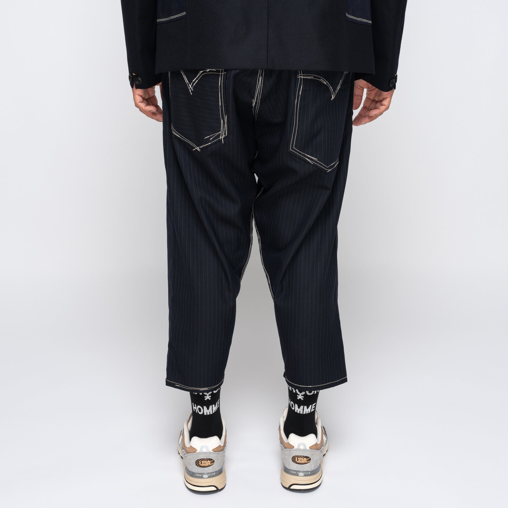 2/12まで)junyawatanabe25FW Levi’s fakefur x Levi's Pinstripe Wool Pants Navy/Grey WN-P205-051 – Capsule