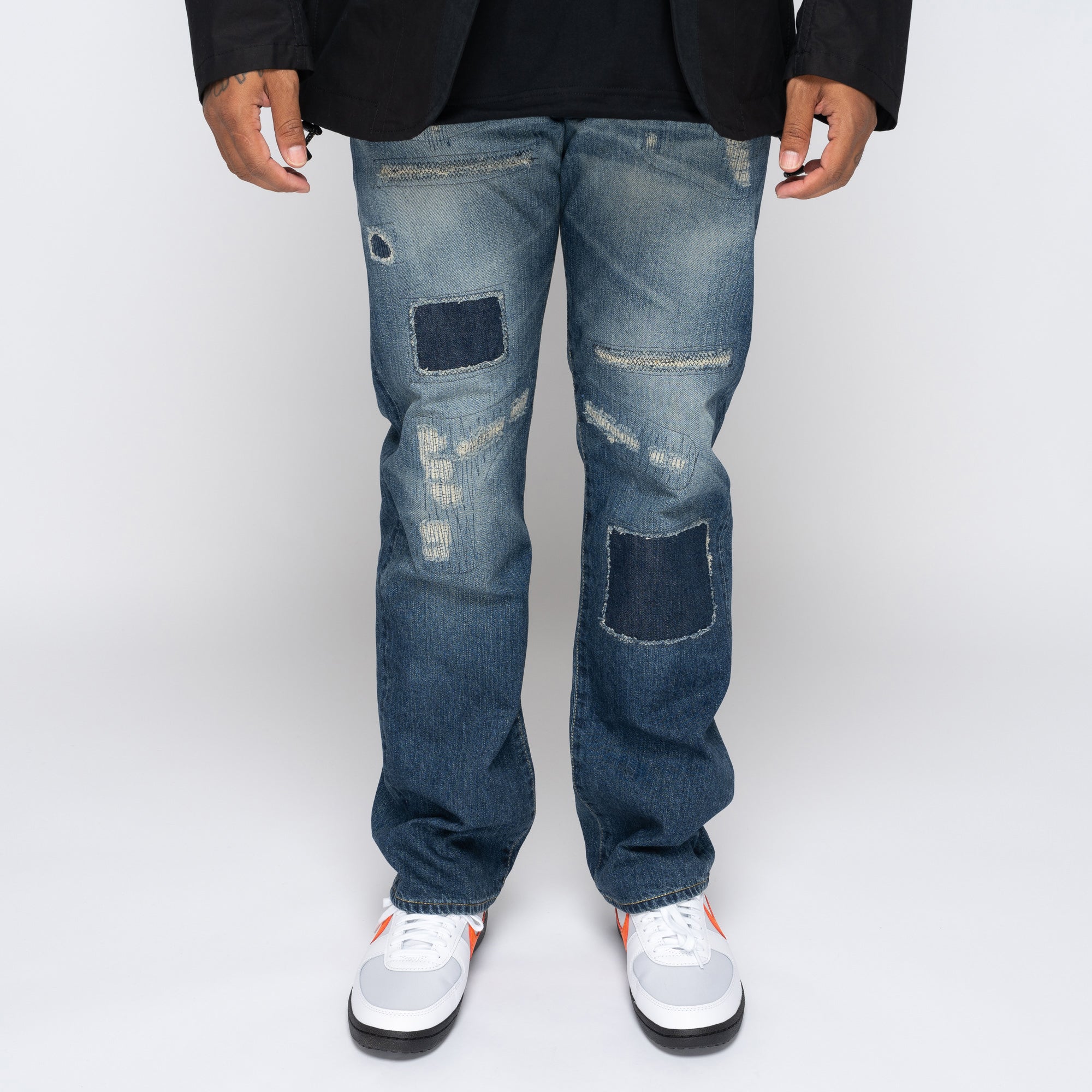 P013 - Pepe Jeans Davis Bag - Patchwork Denim Jeans Blue WN P013 - Pepe Jeans Davis Bag - Patchwork Denim Jeans Blue WN