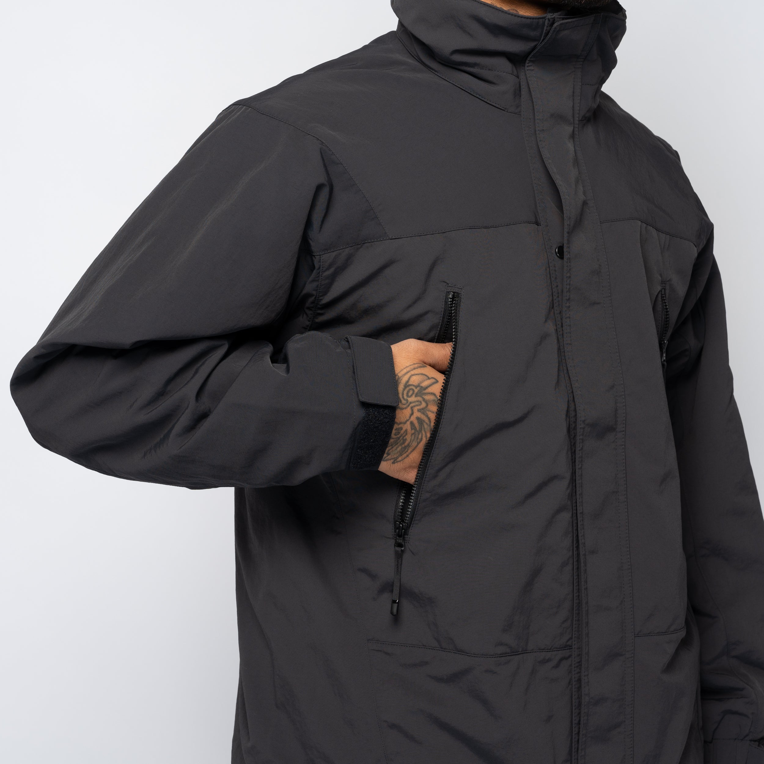 Dope Dyed Tussah Warmer Jacket Deep Charcoal GL25330 – Capsule