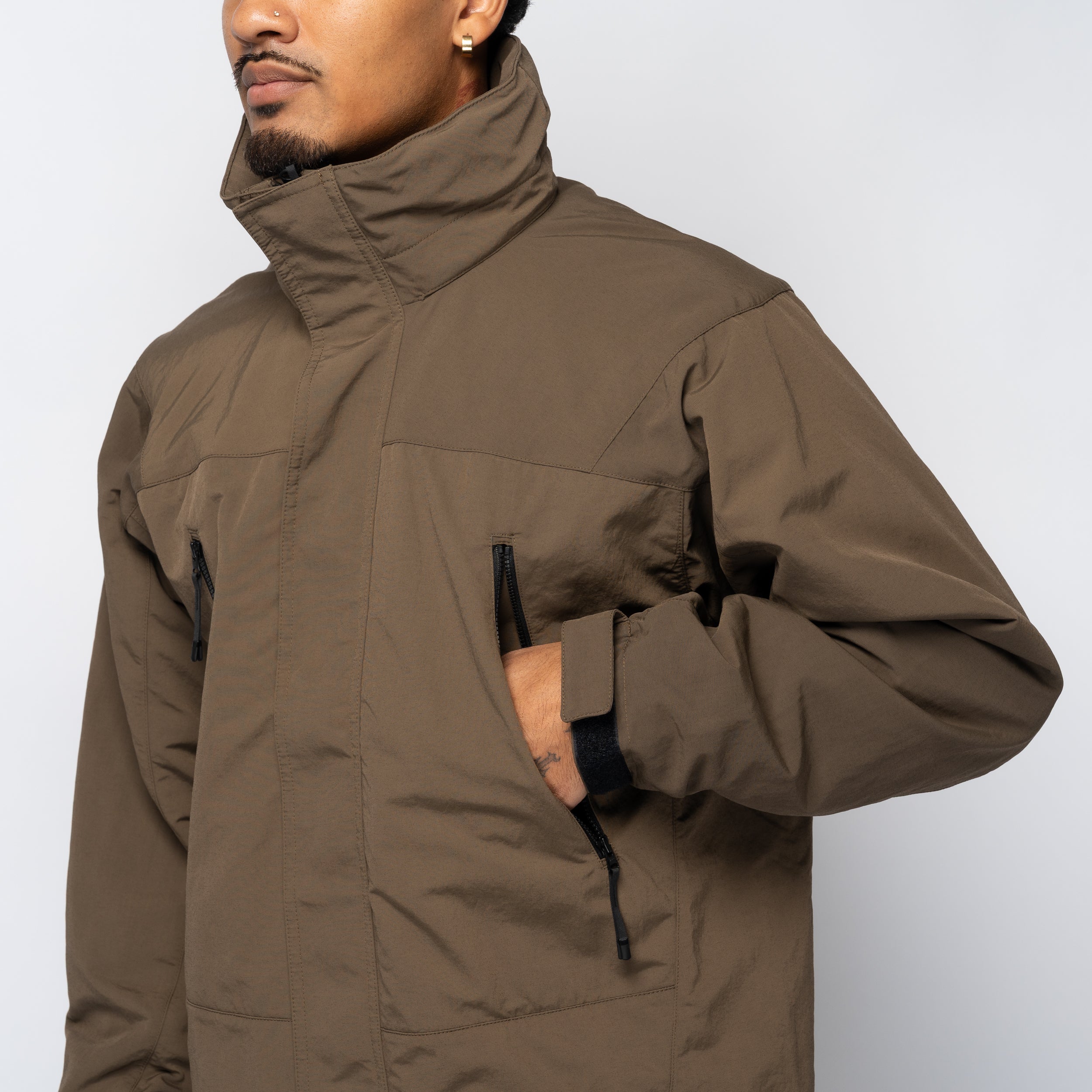 Dope Dyed Tussah Warmer Jacket Morel GL25330