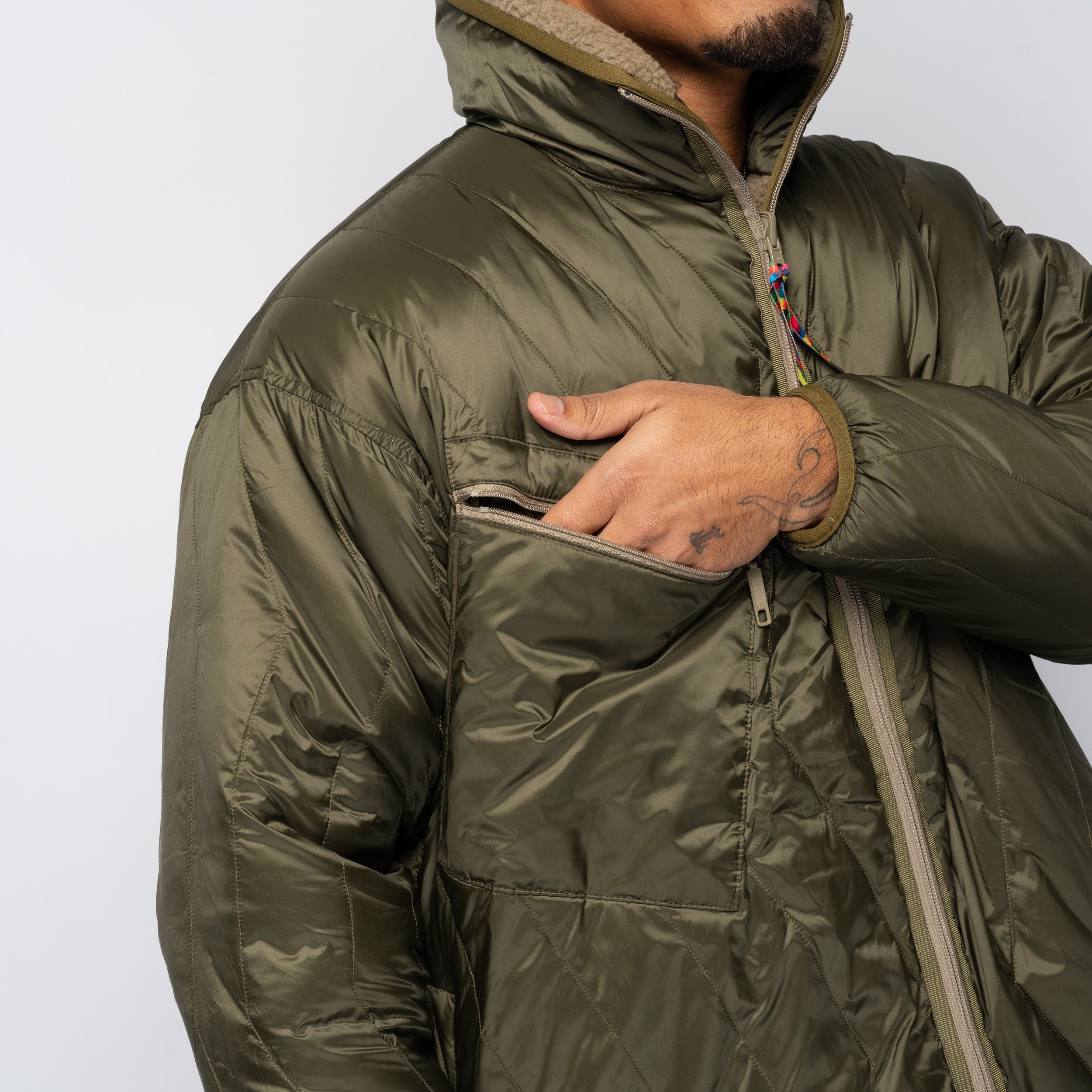 Reversible Fleece Down x Taion Khaki