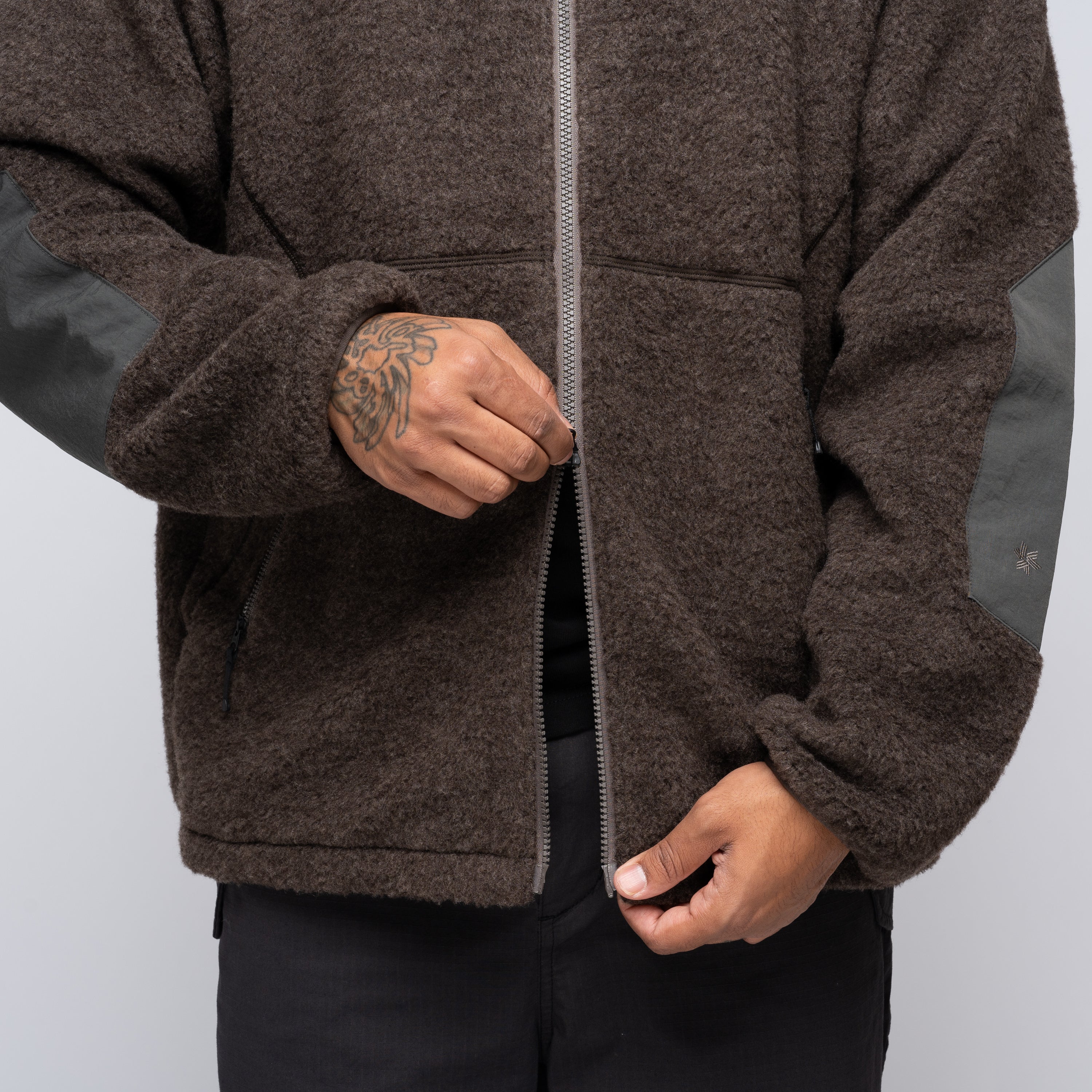 Wool Boa Fleece Full Zip Jacket Mix Brown GL34312 – Capsule Wool Boa Fleece Full Zip Jacket Mix Brown GL34312 – Capsule