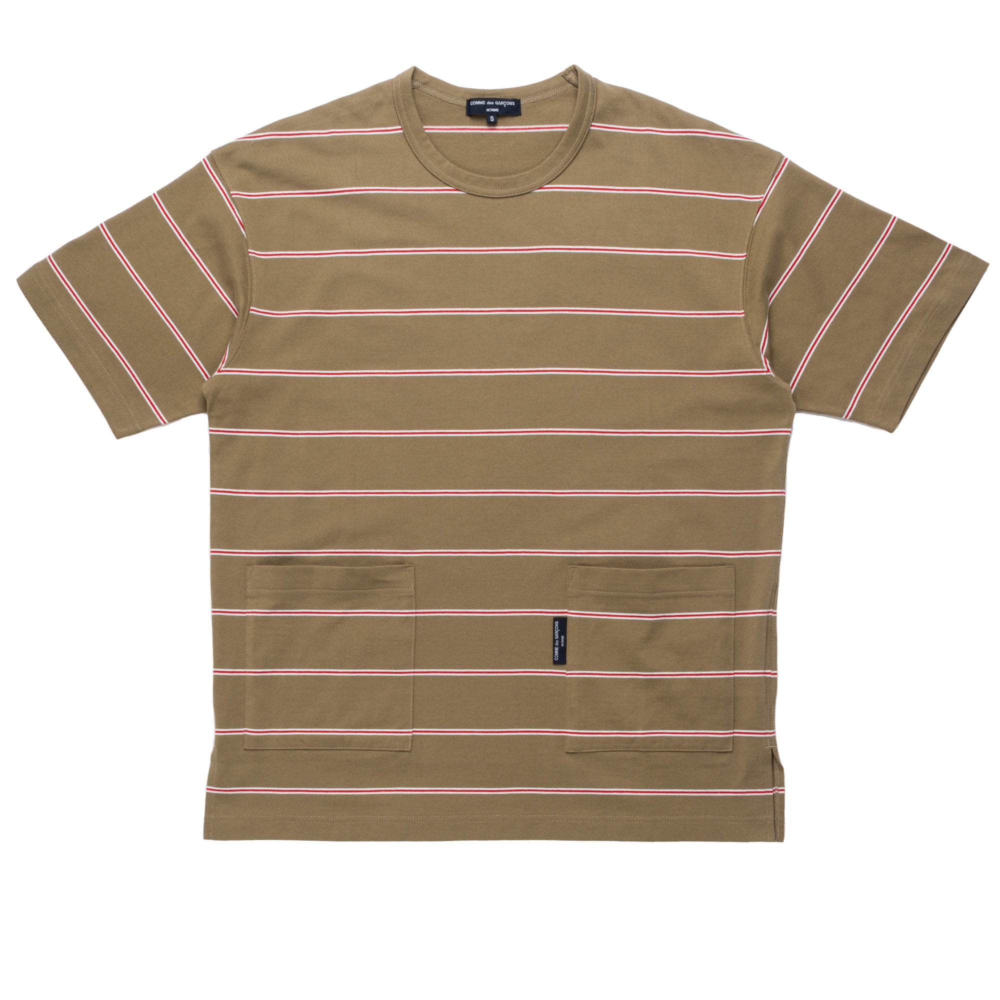 CdGH Striped T-Shirt HK-T022-051-1 Khaki