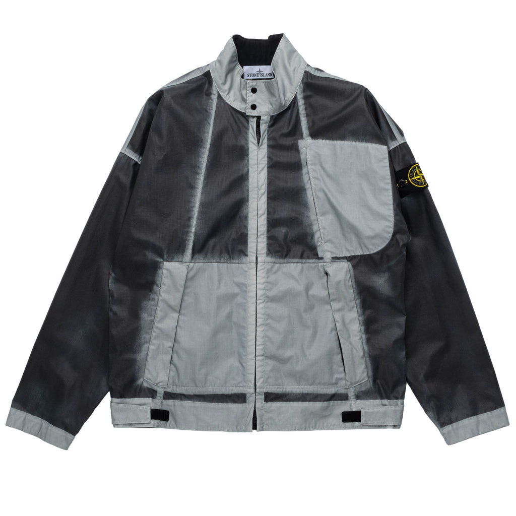 Hand Sprayed Mussola Biker Jacket 7815431T1 Sky Blue