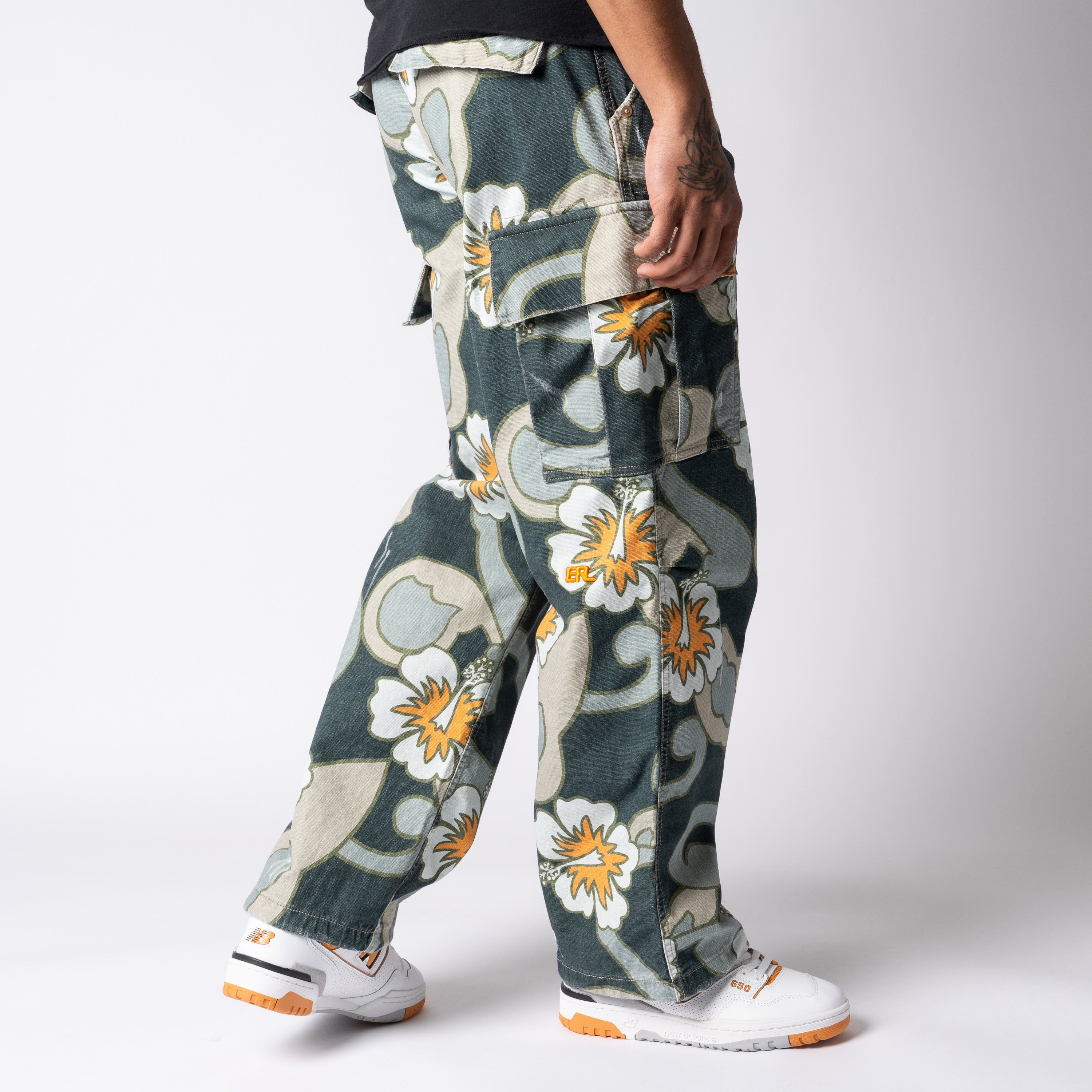 ERL Printed Cargo Pant Woven Grey