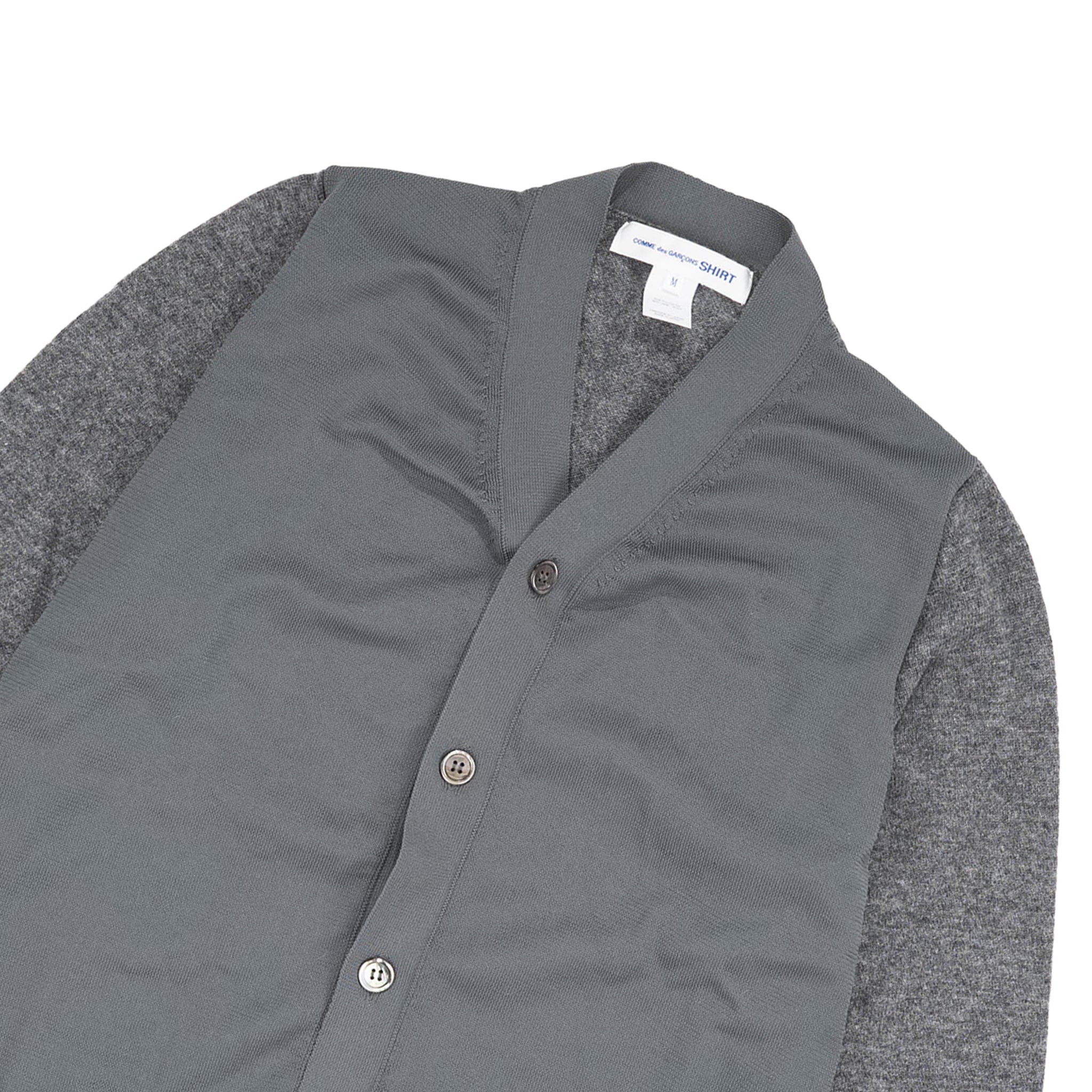 CDG Shirt Knit Cardigan Grey FJ-N014-W22
