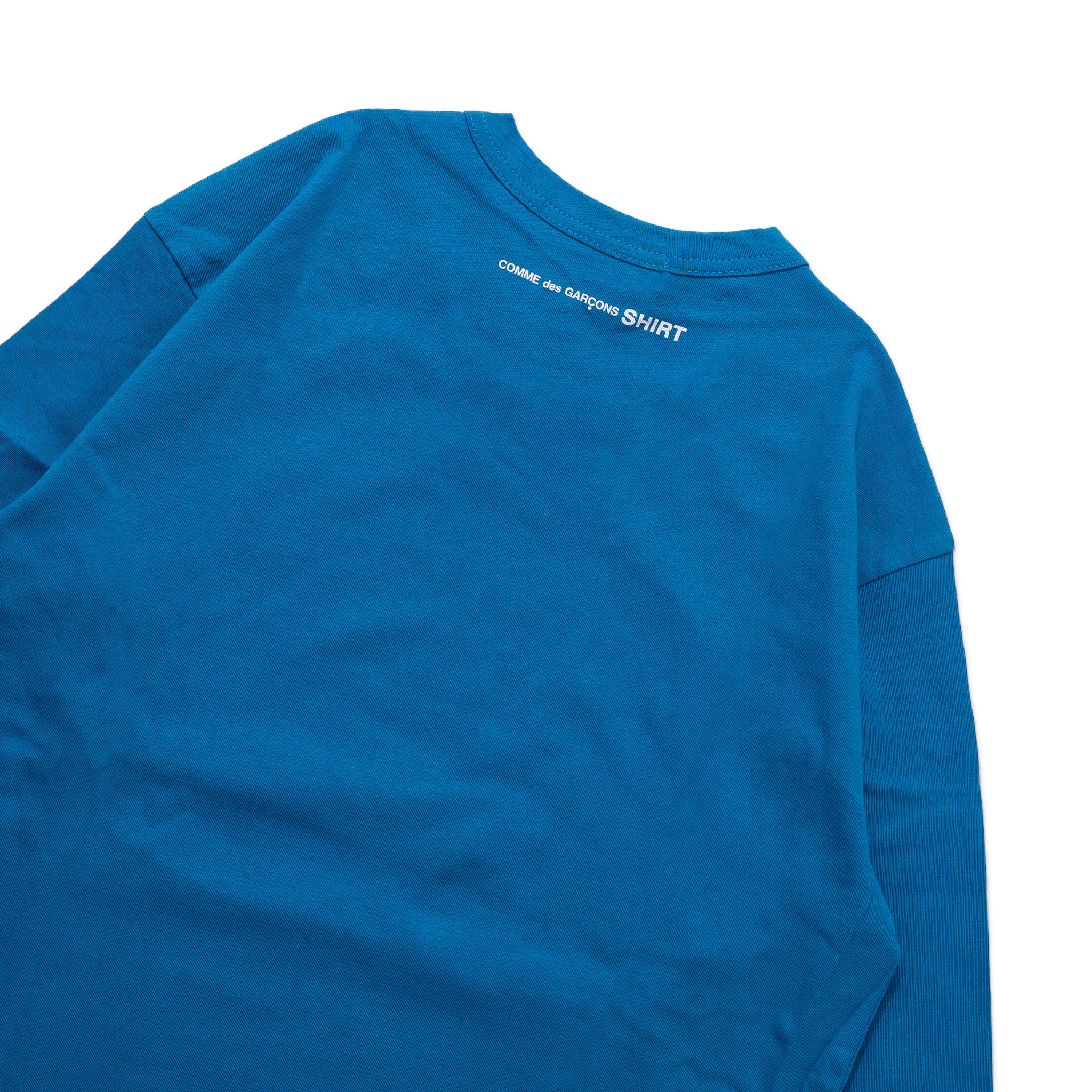 CDG Shirt Rear Logo L/S Tee FJ-T015-W22 Blue