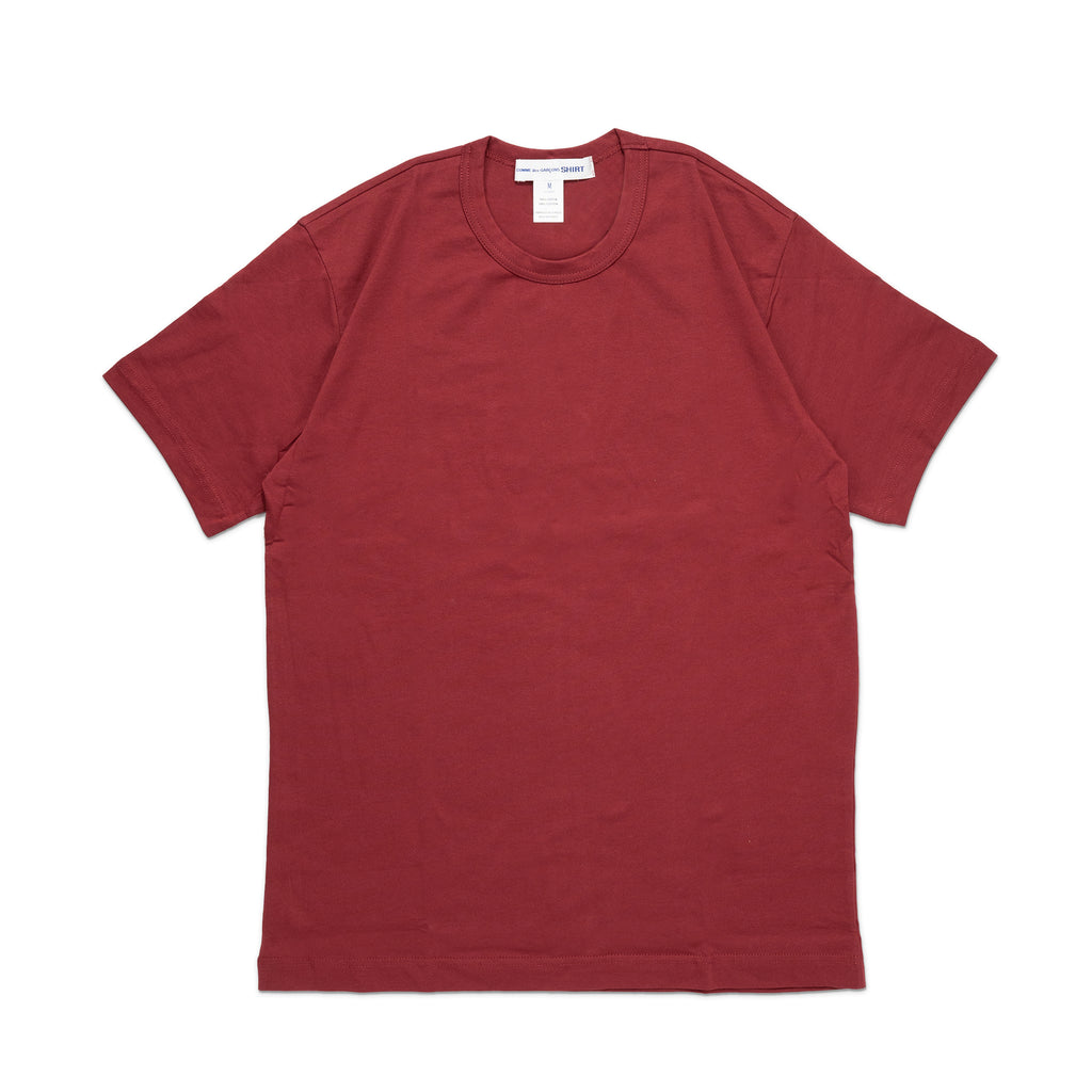 CDG Shirt Rear S/S Logo Tee FJ-T016-W22 Burgundy