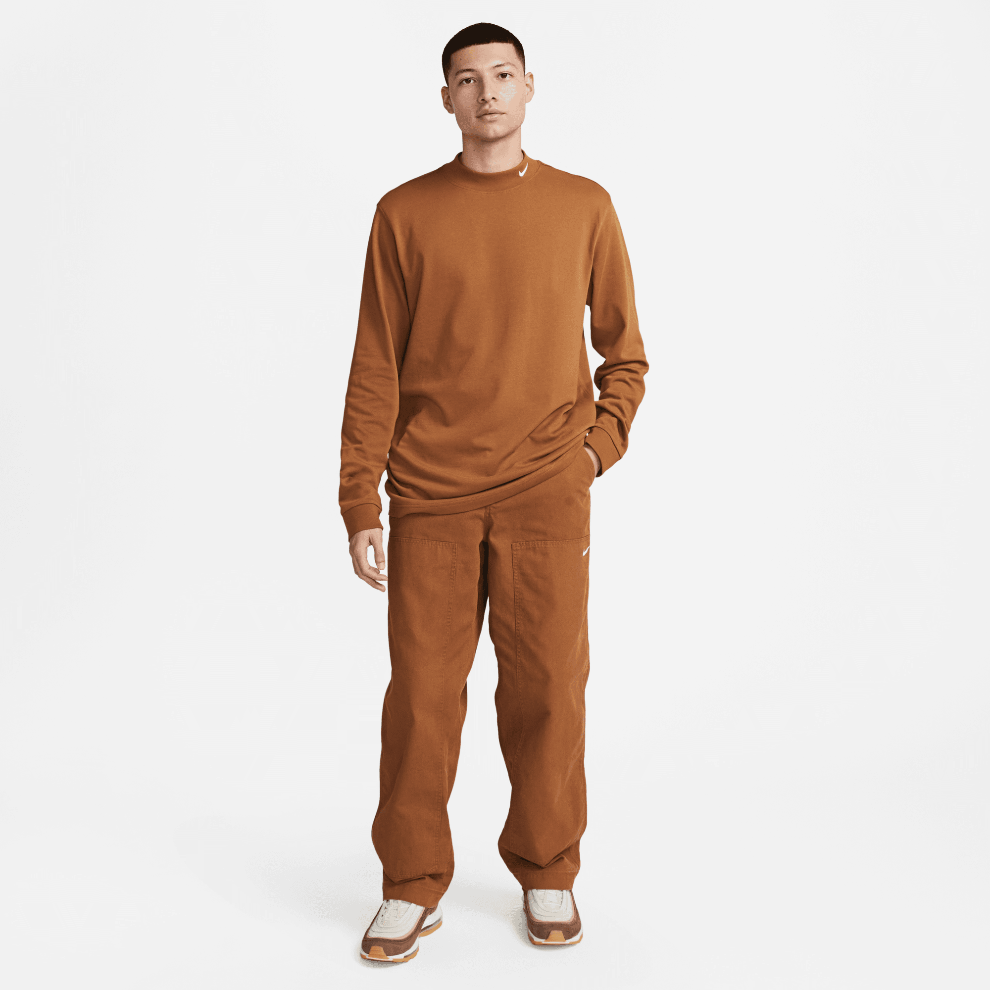 Nike Life Men's Double-Front Trousers DQ5179-270 Brown
