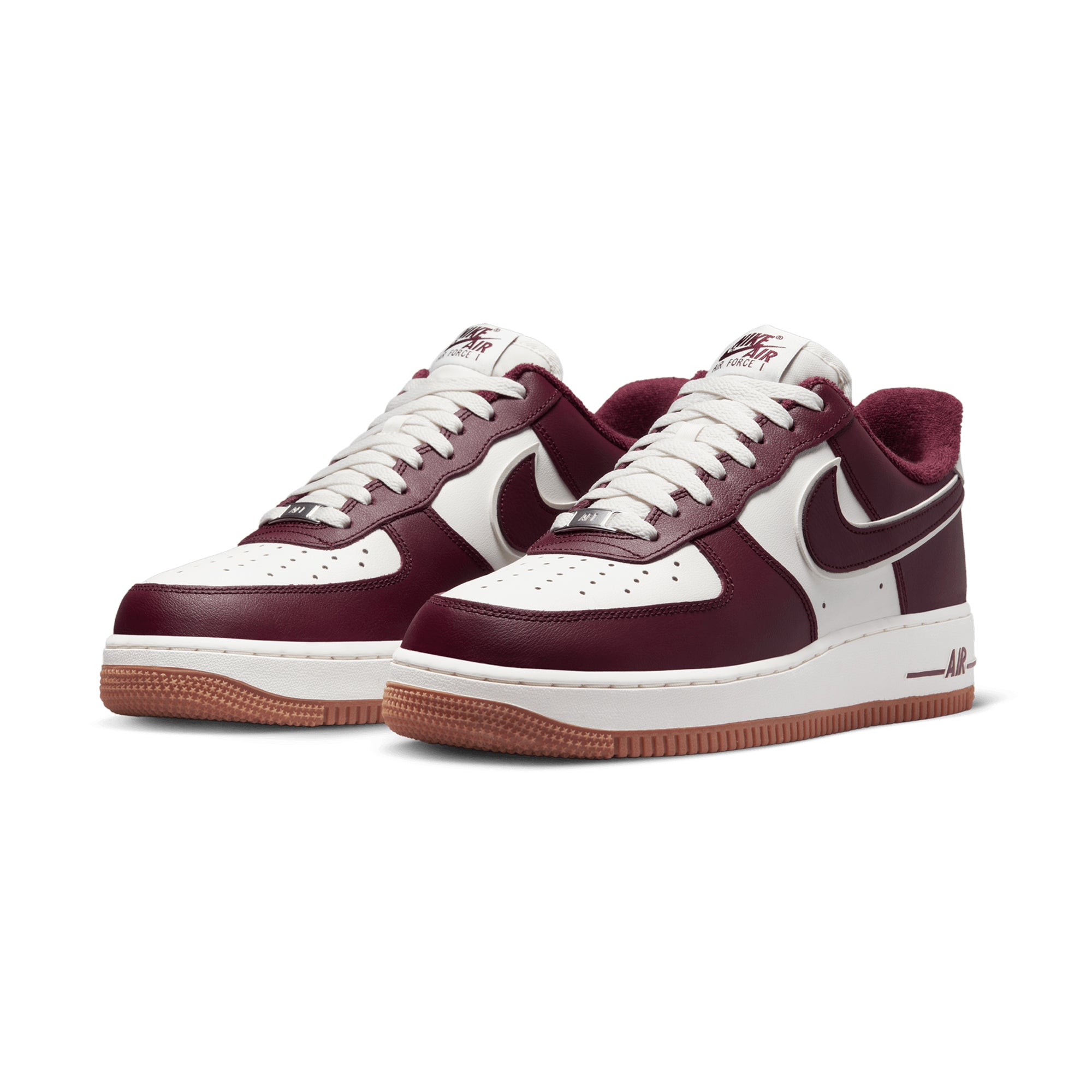 Maroon and white sales air force 1