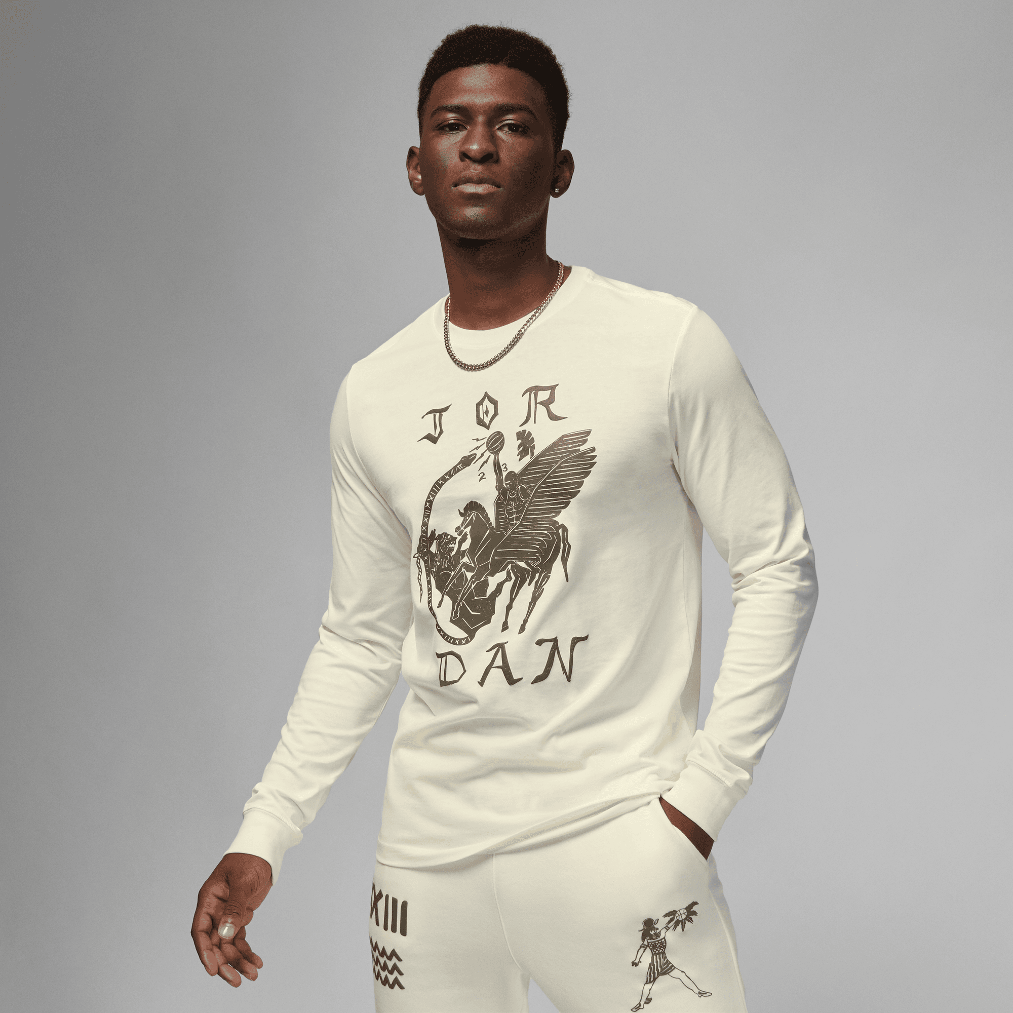 Air Jordan L/S Tee by UMAR RASHID DV8424-133 Sail