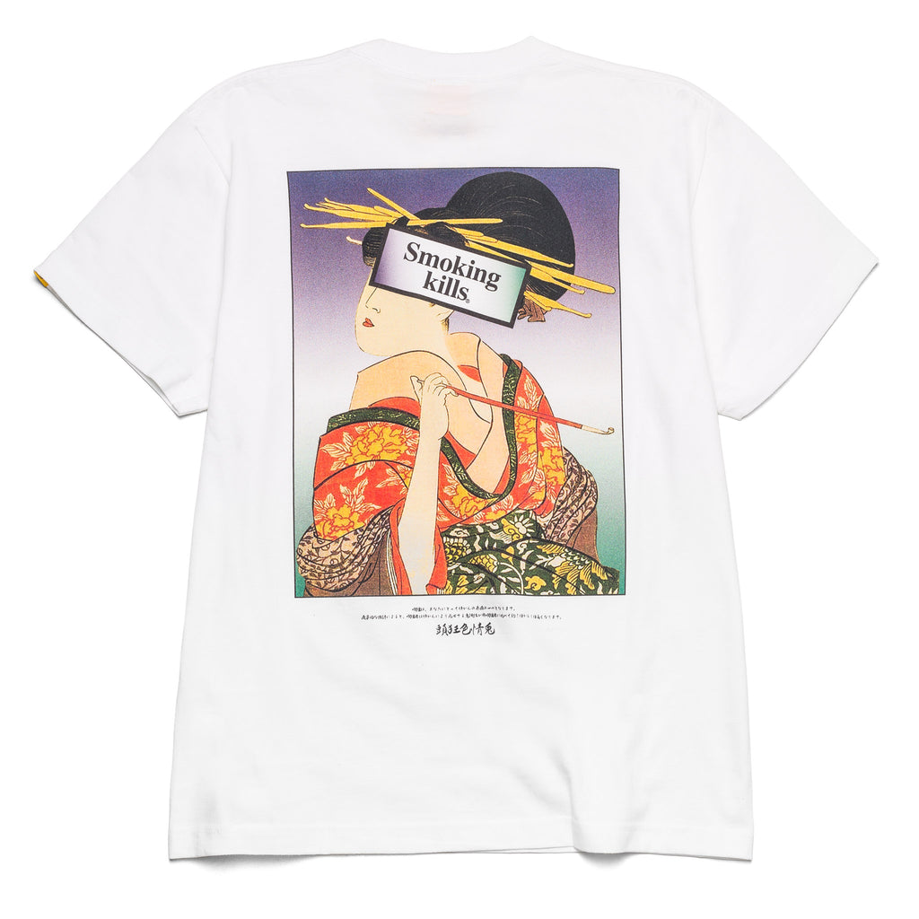 Ukiyoe Smoking Kills Tee White