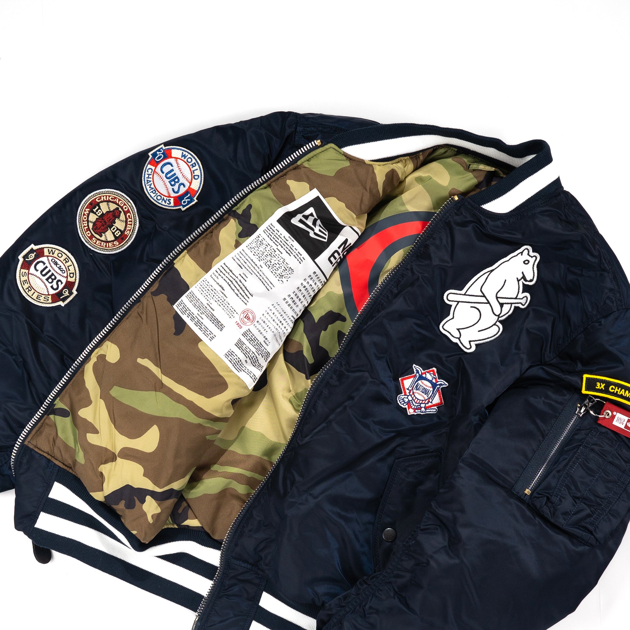 New Era x Alpha Industry Chicago Cubs MA-1 Jacket Navy