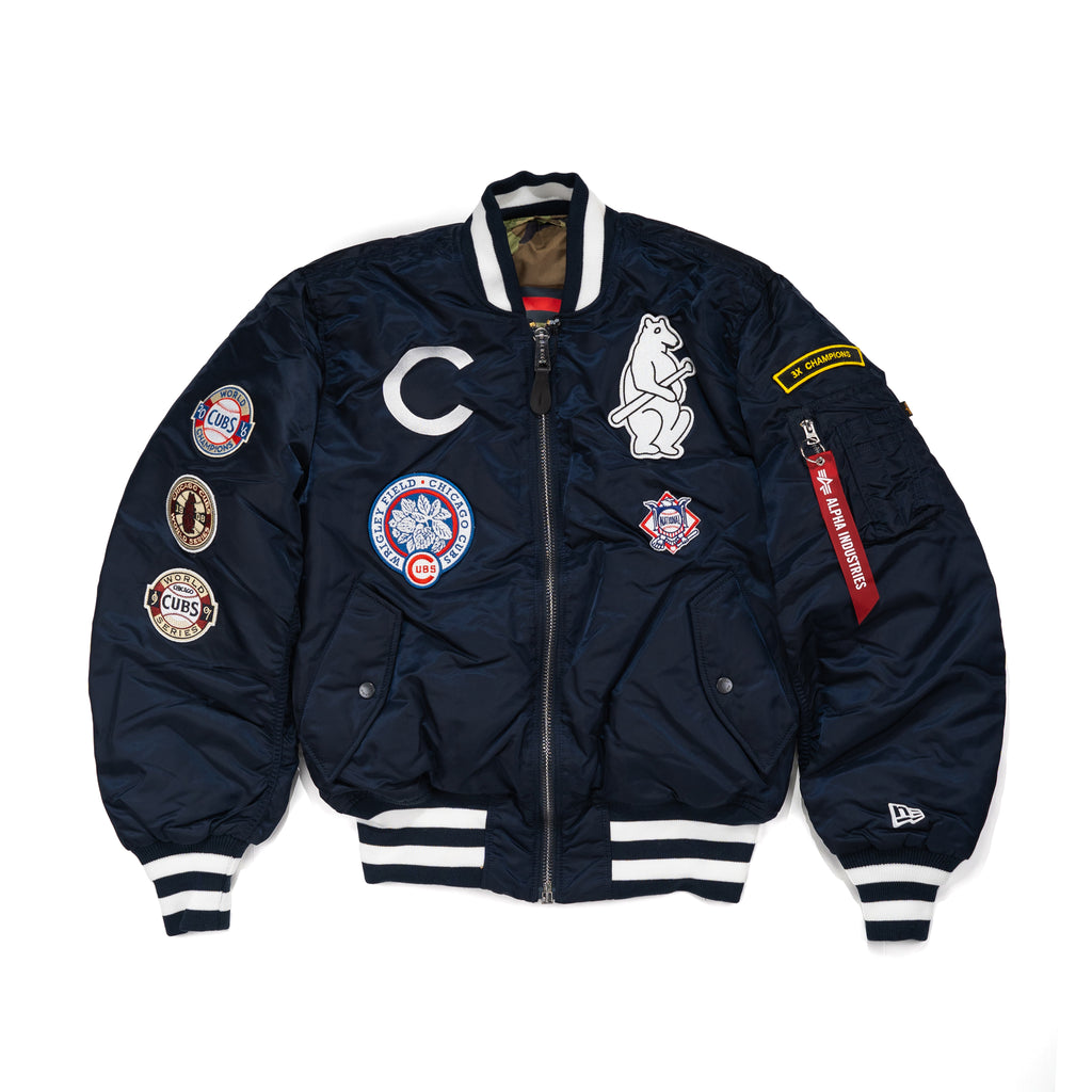 New Era x Alpha Industry Chicago Cubs MA-1 Jacket Navy