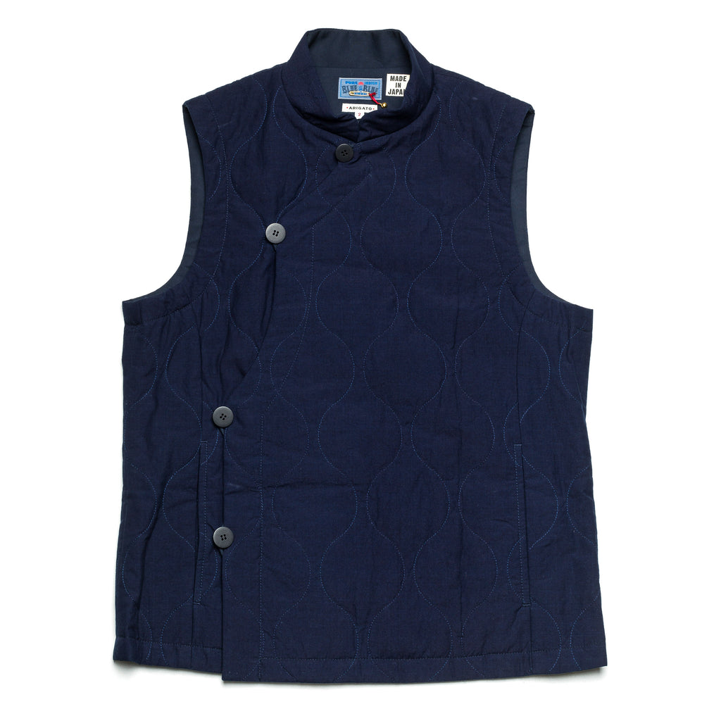 Quilted Oriental Inner Vest 79925 Indigo
