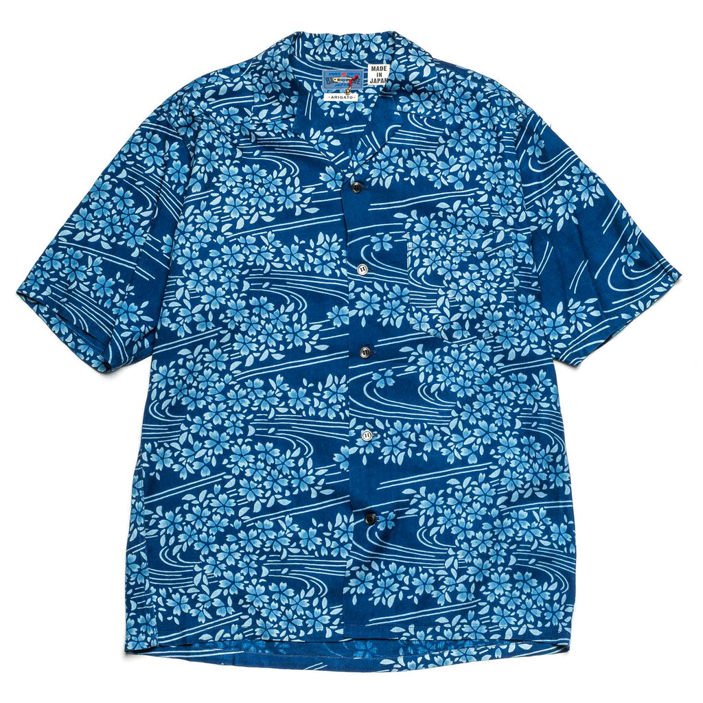 Ryusui Rayon SS Shirt 80013 Indigo