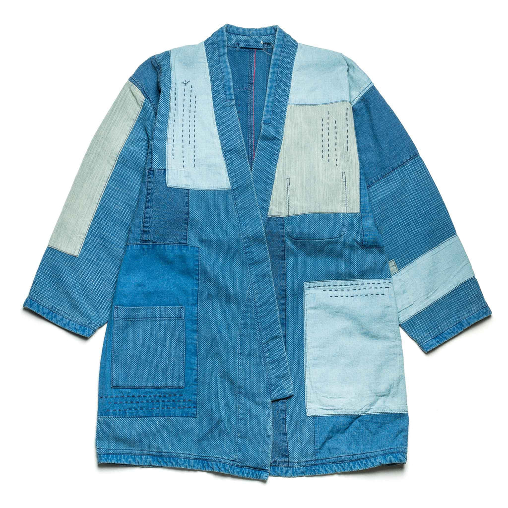Indigo Dyed Patchwork Sashiko Haori 79960