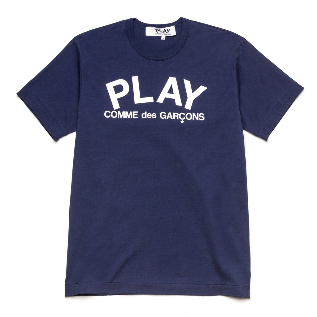 HEART PLAY TEXT AZ-T176-051 Tee Navy