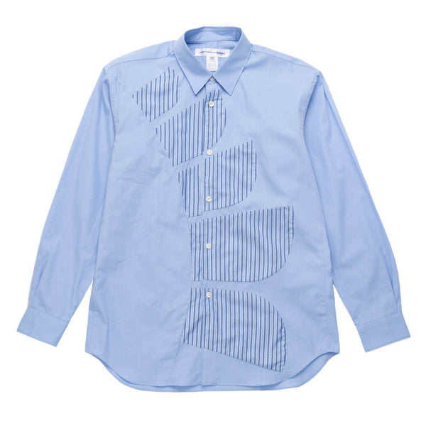 CDG SHIRT Patchwork Stripe Shirt FK-B009-S23-1 Blue – Capsule