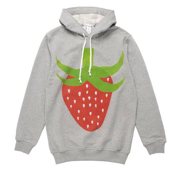 CDG SHIRT Brett Westfall Big Strawberry Hoodie FK T002 S23 1 Grey Capsule