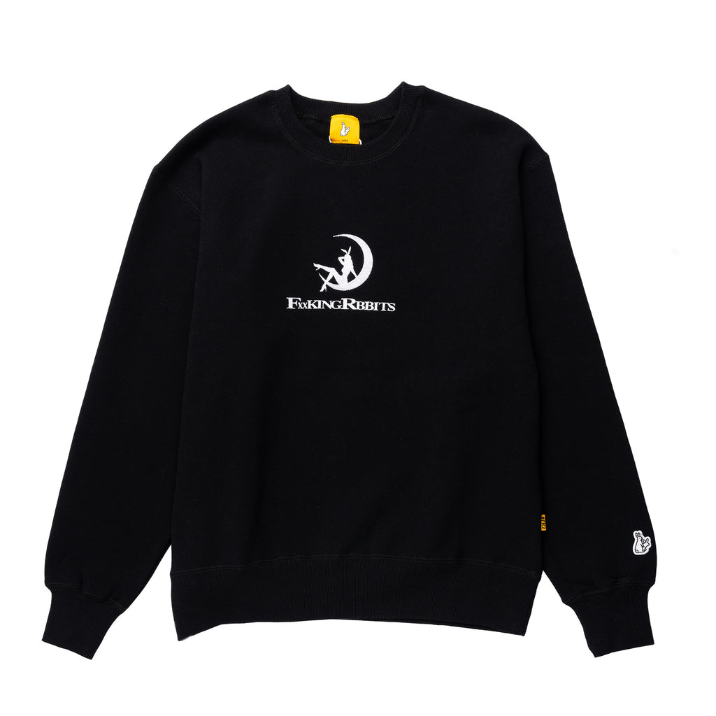 Bunny on the moon Crew Sweat FRC1755 Black