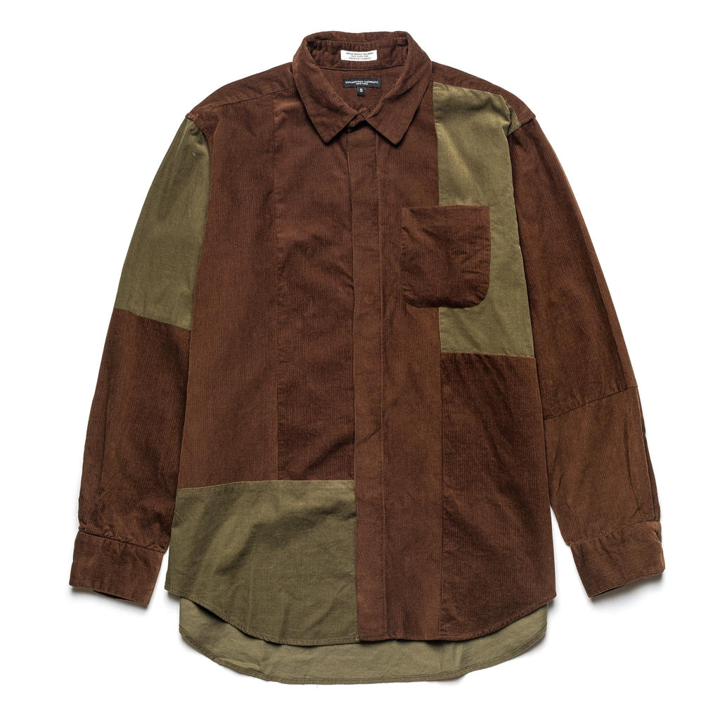 21W Corduroy Short Collar Shirt Brown