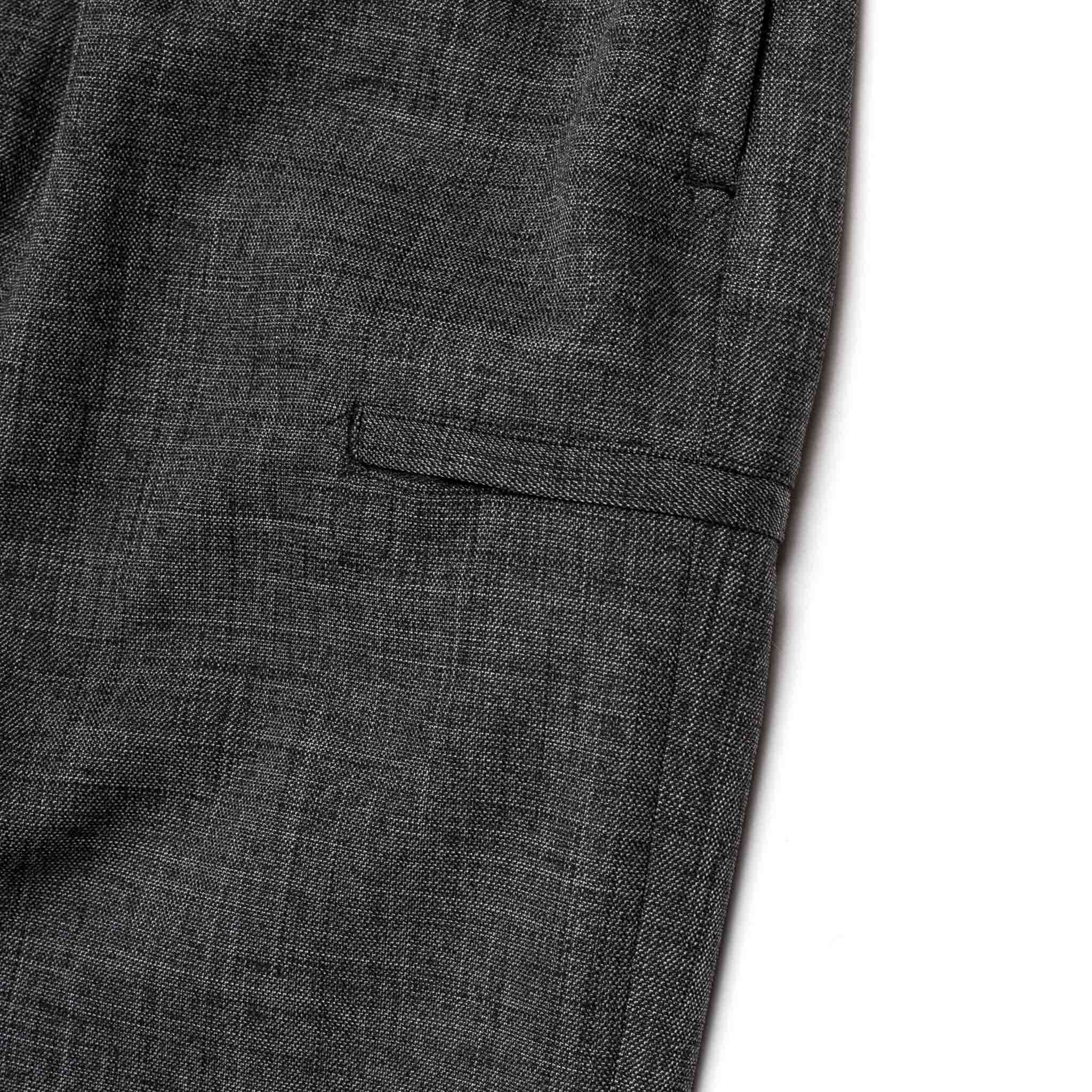 Drawstring Pant 21S1F021-ZT133 Polyester Sharkskin Charcoal