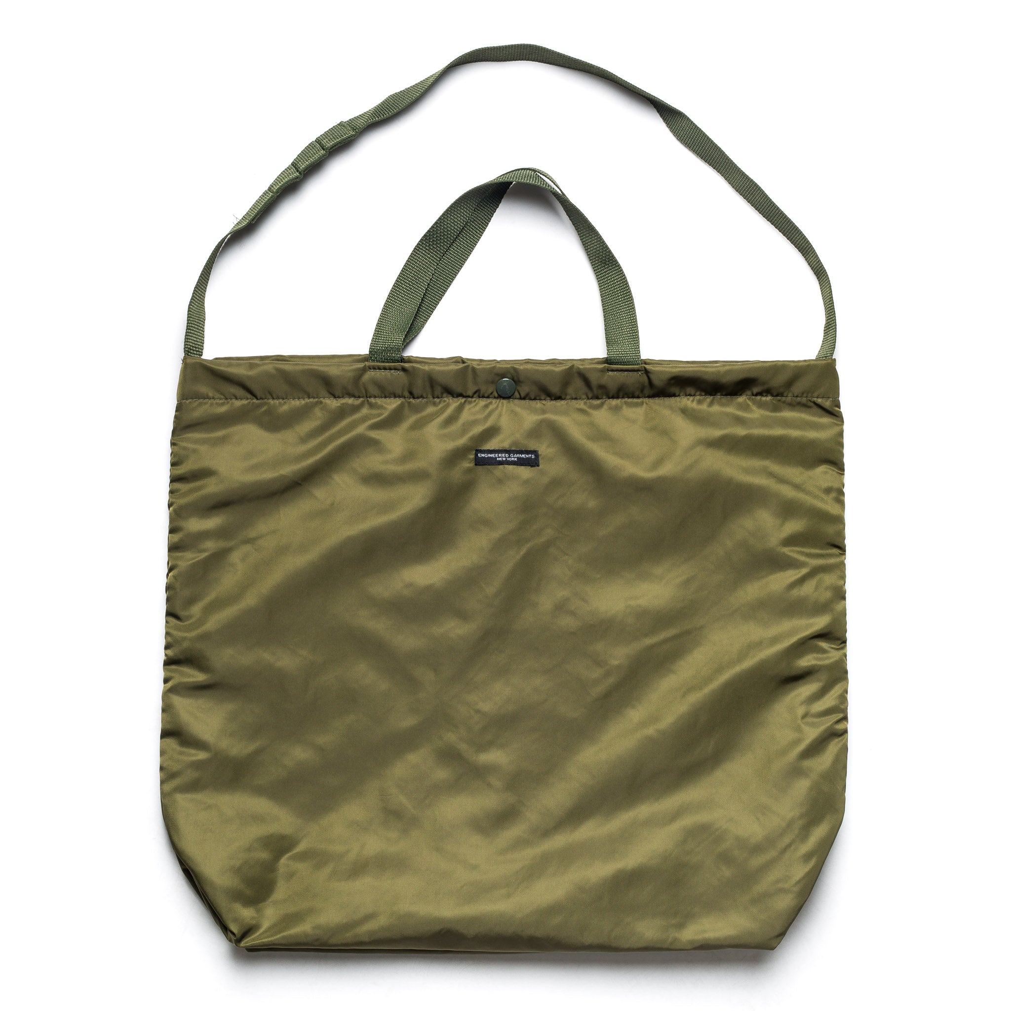 Satin Nylon Carry All Tote Olive Capsule
