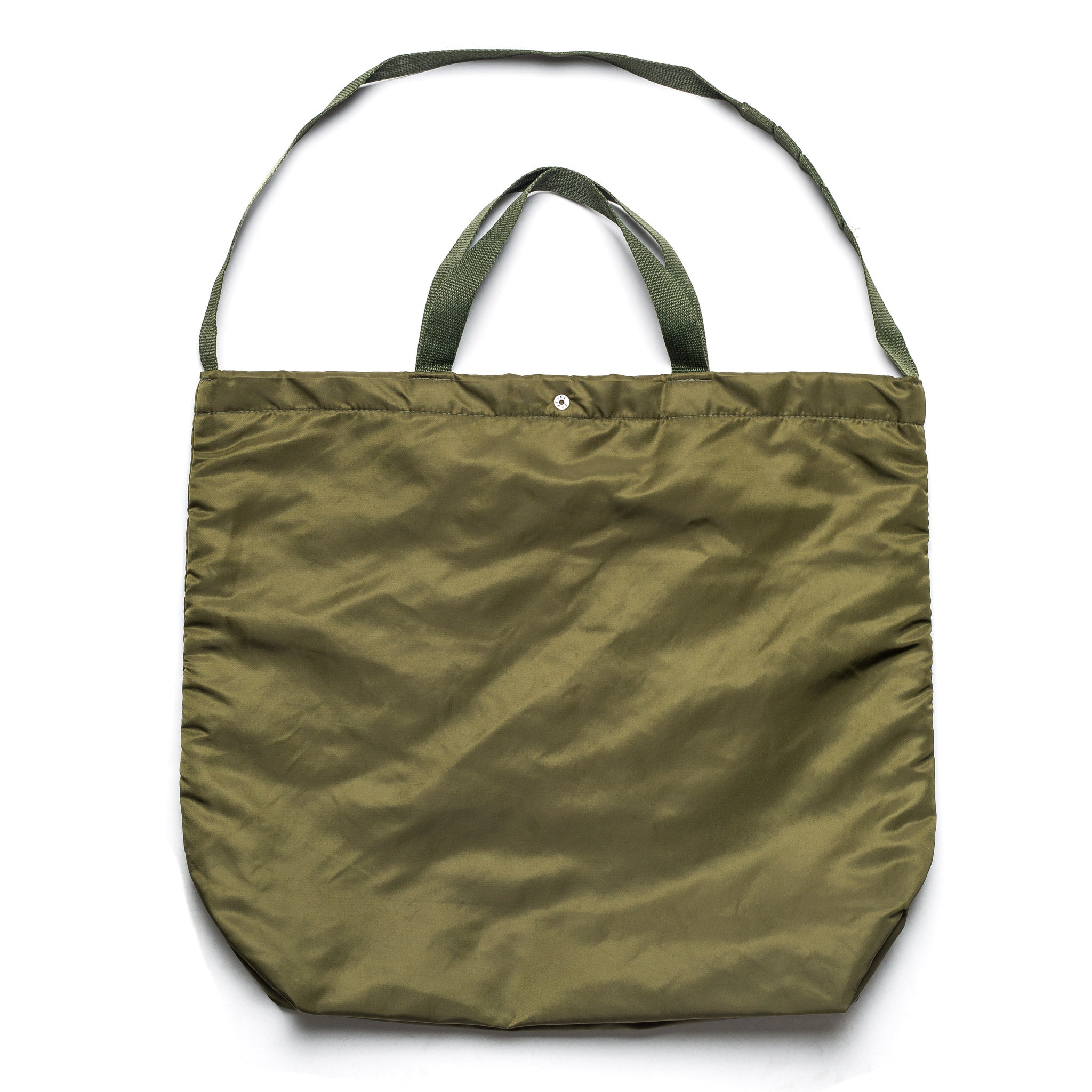 Satin Nylon Carry All Tote Olive