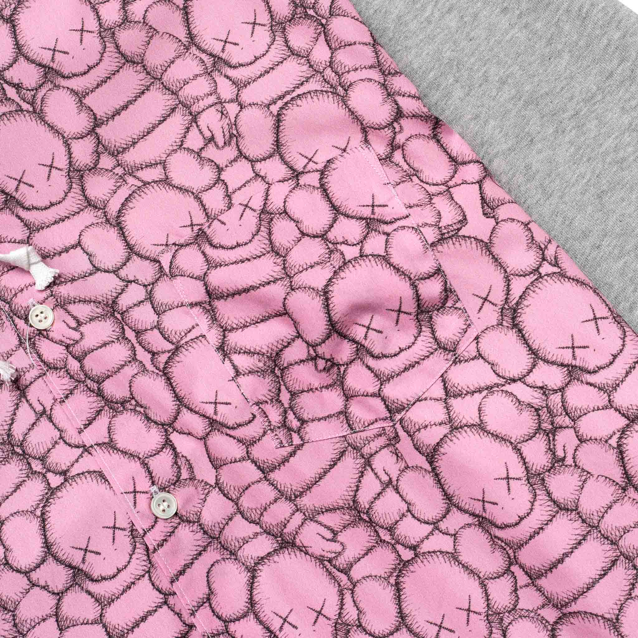 CDG x KAWS FH-B024 Button Hood Grey Pink – Capsule