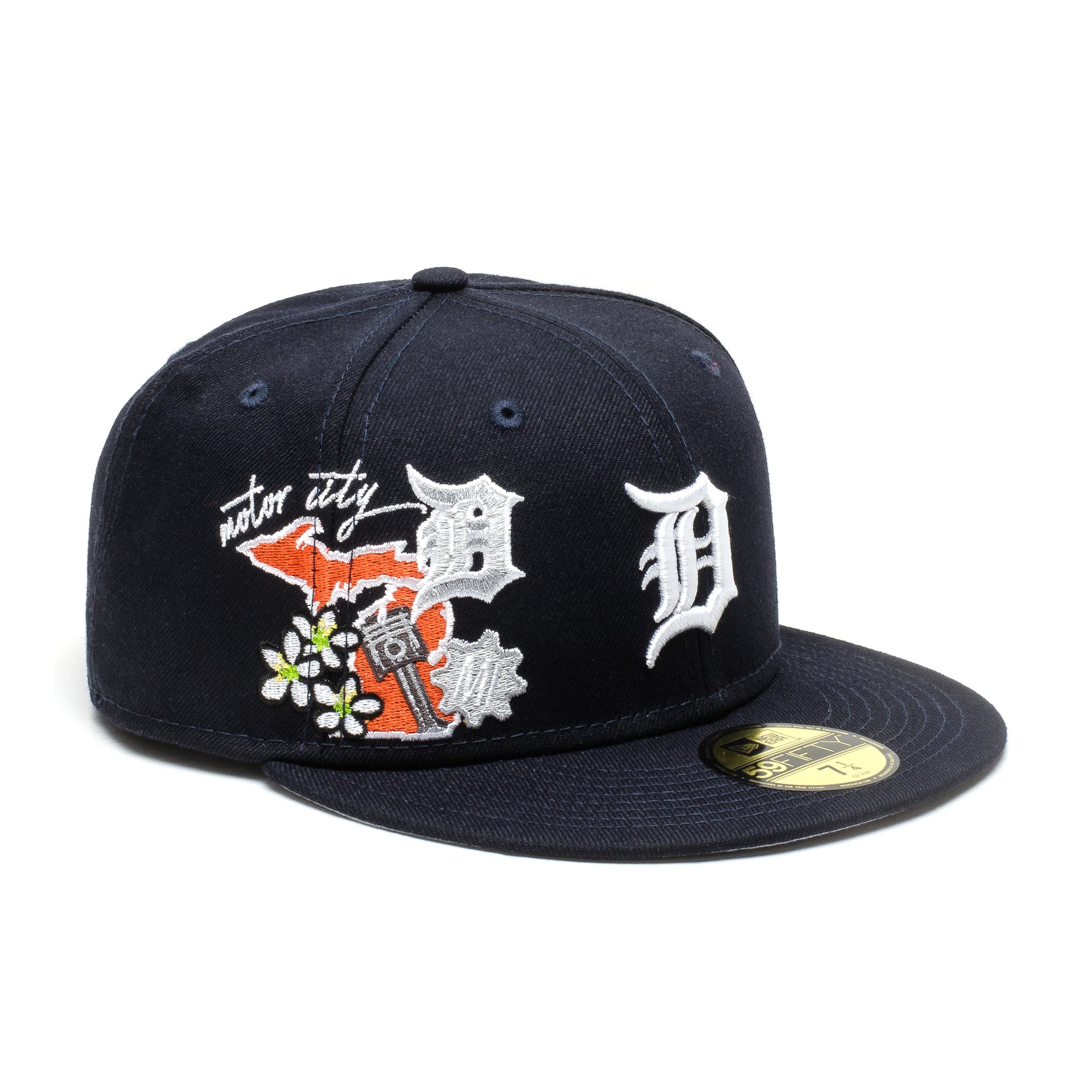 Detroit Tigers City Cluster Stack Patch Stack Patch Navy