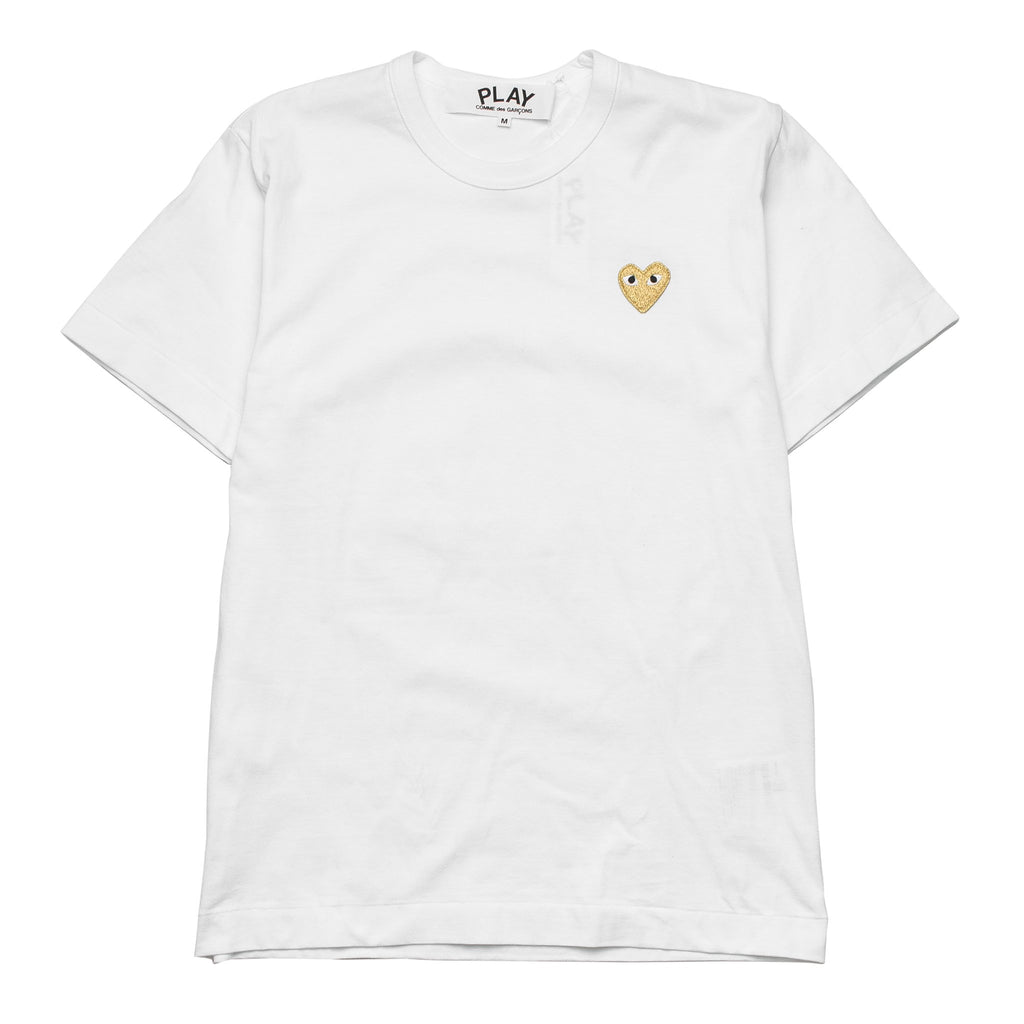 HEART LOGO GOLD AZ-T216-051-4 Tee White
