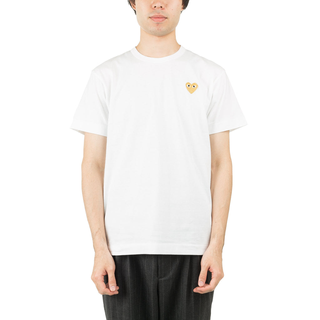 HEART LOGO GOLD AZ-T216-051-4 Tee White