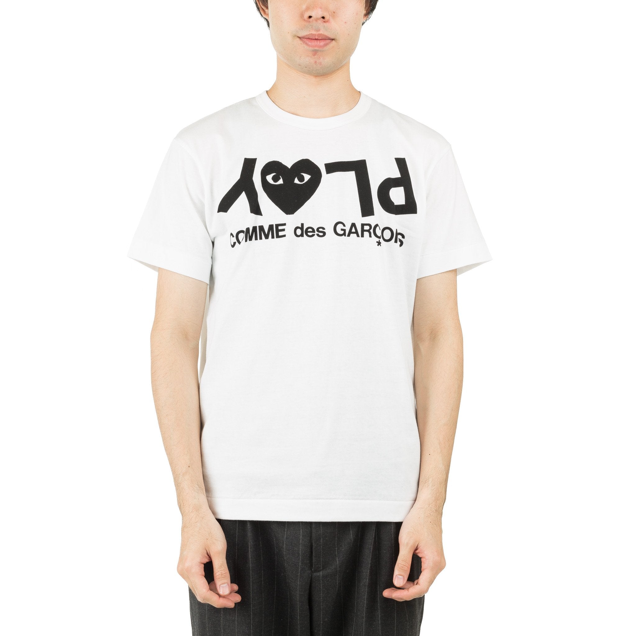 HEART PLAY TEXT AZ-T068-051-1 Tee White