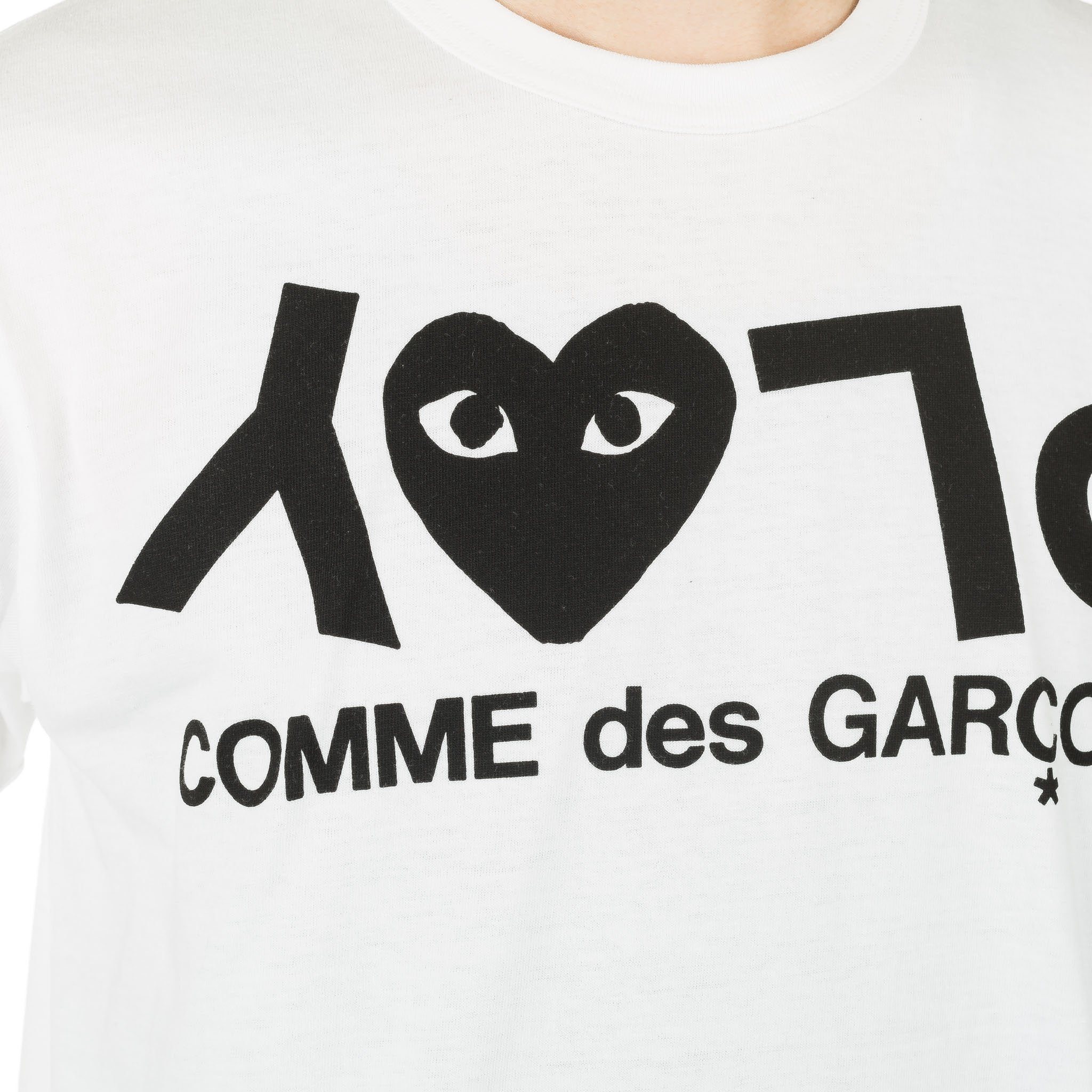 HEART PLAY TEXT AZ-T068-051-1 Tee White