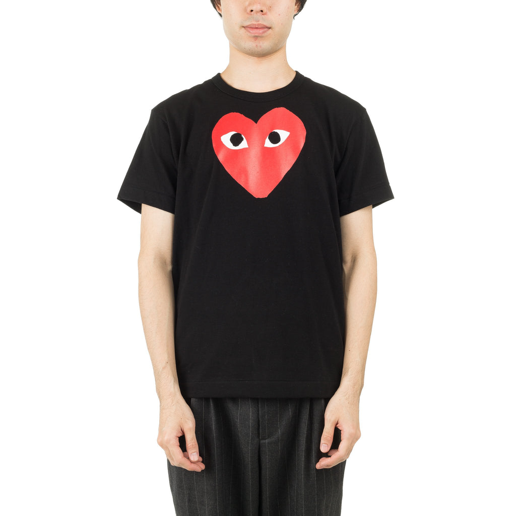 HEART PRINTED RED AZ-T112-051-1 Tee Black