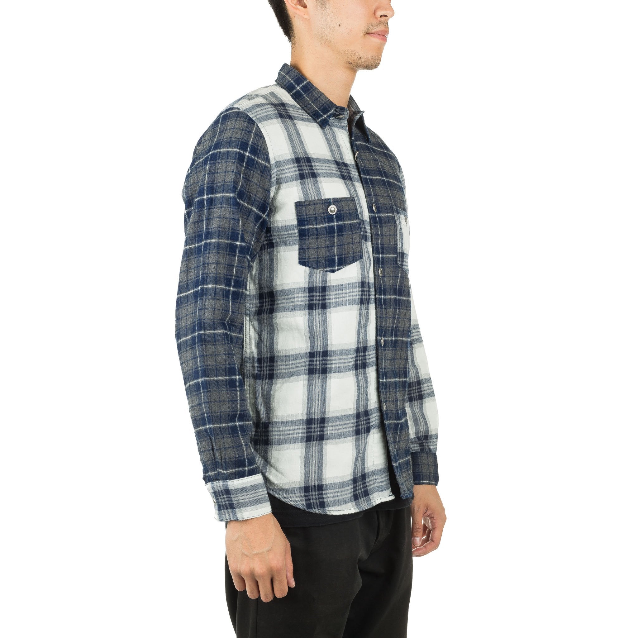 Indigo Check Shirt Grey